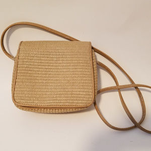 Vintage Liz Claiborne Basket Weave Crossbody Purse